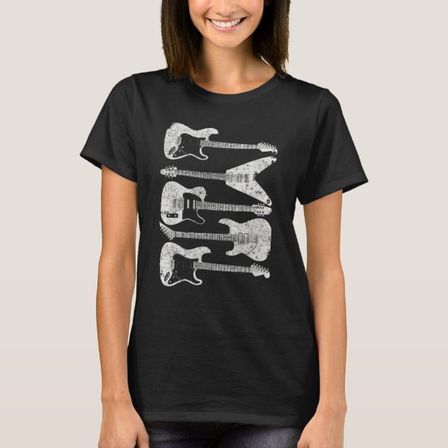Guitar Stil för Guitarist T Shirt (Framsida)