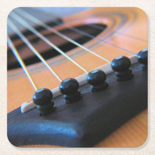 Guitar Strings - Behålla som musikuppspelningen Un Underlägg Papper Kvadrat
