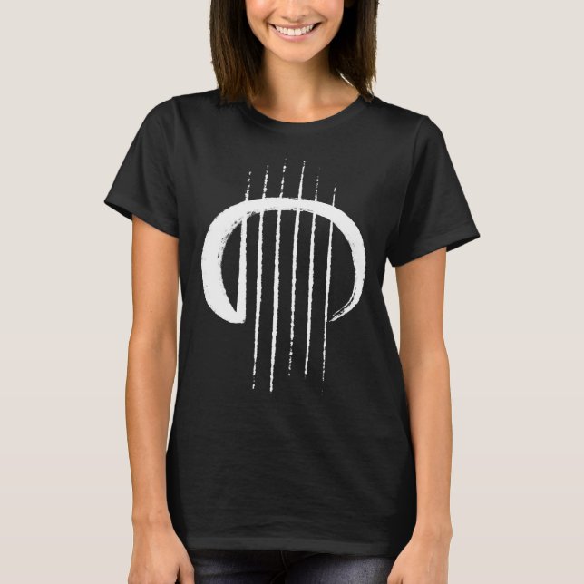 Guitar Strings Enso Japan Zen Circle Calligraphy G T Shirt (Framsida)