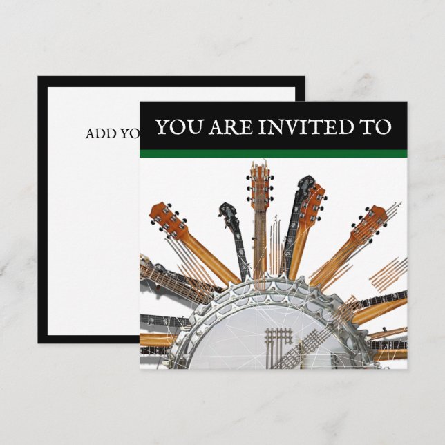 GUITAR STRINGS IN THE SUN INBJUDNINGAR (Fram/baksida)