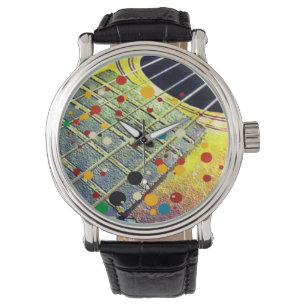 Guitar Strings Musical Watercolor Armbandsur