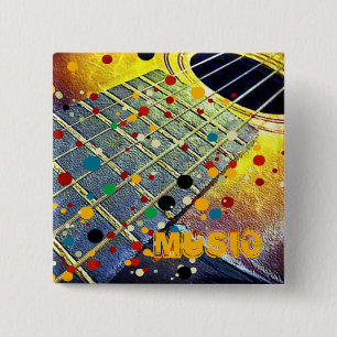 Guitar Strings Musical Watercolor Knapp