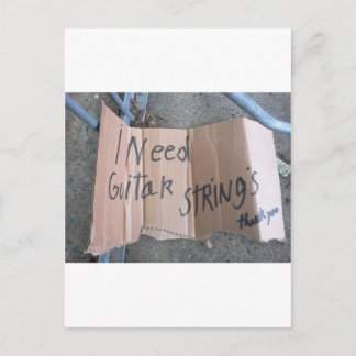 Guitar Strings Vykort