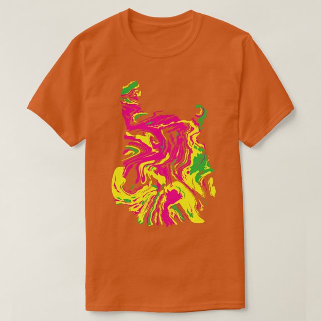Guitar Swirl psykodelic T Shirt (Design framsida)