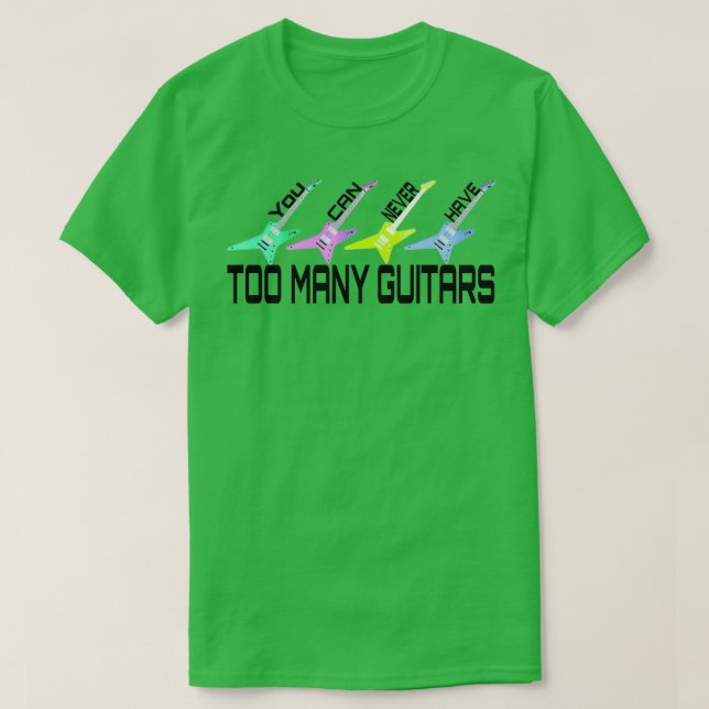 Guitar T Shirt How Many Guitars Gift For Guitar Pl (Design framsida)