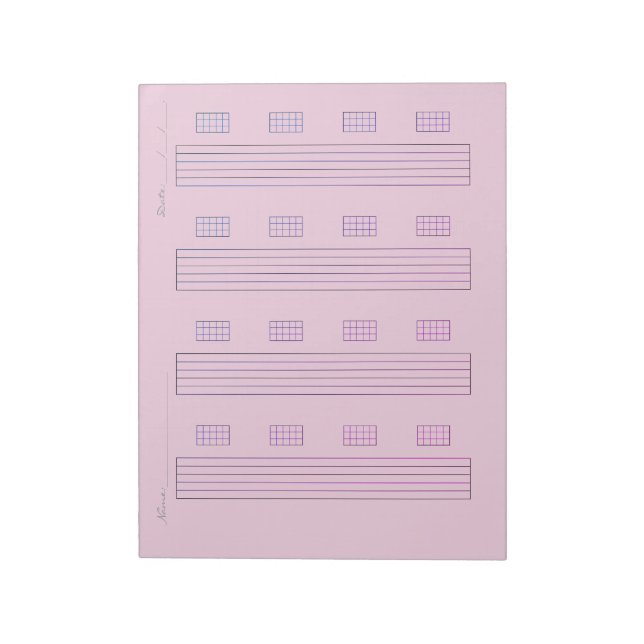 Guitar Tab Paper – Printable Tablature Template Anteckningsblock (Roterad)