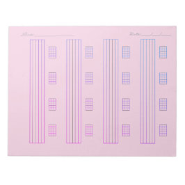 Guitar Tab Paper – Printable Tablature Template Anteckningsblock