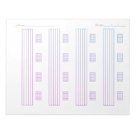Guitar Tab Paper – Printable Tablature Template Anteckningsblock