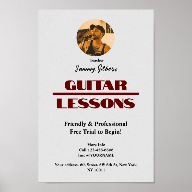 Guitar Teacher Advertising Poster (Framsidan)
