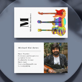Guitar Teacher Anpassningsbar Photo Visitkort