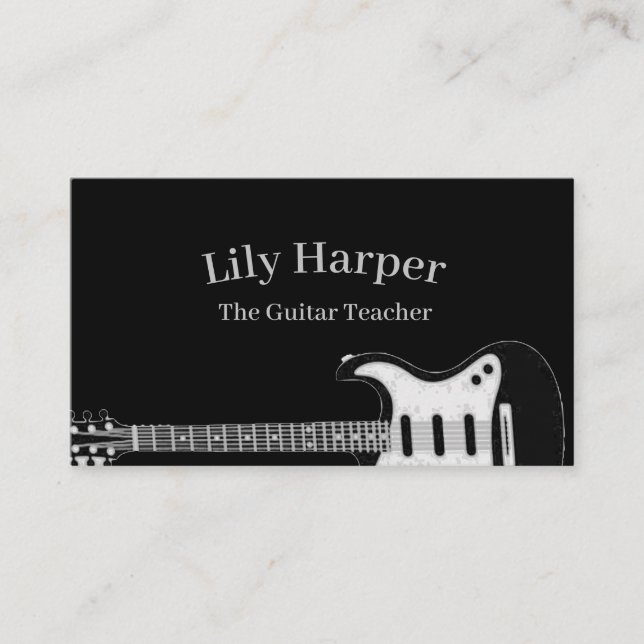 Guitar Teacher | Busin för elektriska och akustisk (Framsida)