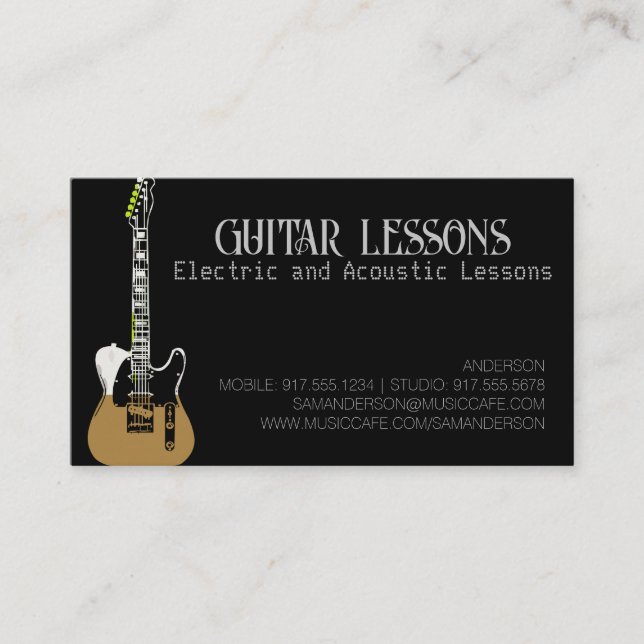Guitar Teacher | Elektriska och akustiska lärdomar (Framsida)