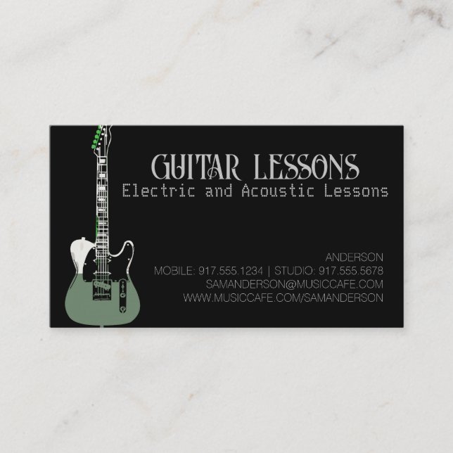 Guitar Teacher | Elektriska och akustiska lärdomar (Framsida)