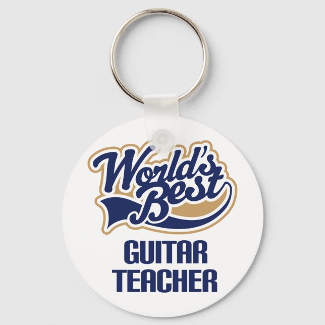 Guitar Teacher Gift Nyckelring (Framsida)