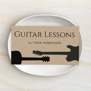 Guitar Teacher Kraft Affärskort Visitkort