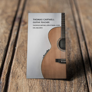 Guitar Teacher Music Lessons Visitkort