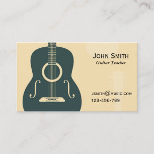 Guitar Teacher Music Tutor Freelance Visitkort