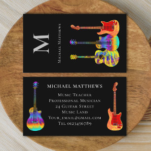 Guitar Teacher Musician Anpassningsbar Visitkort