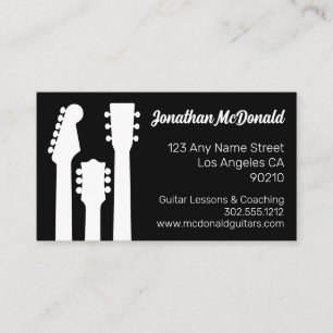 Guitar Teacher Musician Guitarist Sten Band Music Visitkort