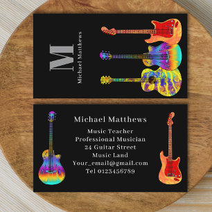 Guitar Teacher Musician Visitkort
