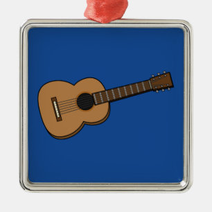 Guitar Tecknad Julgransprydnad Metall