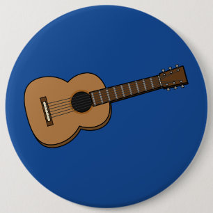 Guitar Tecknad Knapp