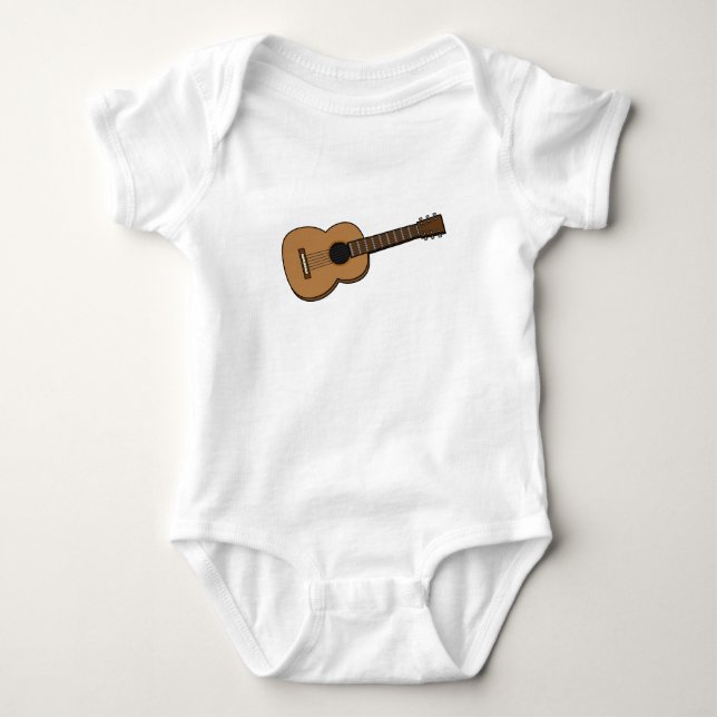 Guitar Tecknad T Shirt (Framsida)