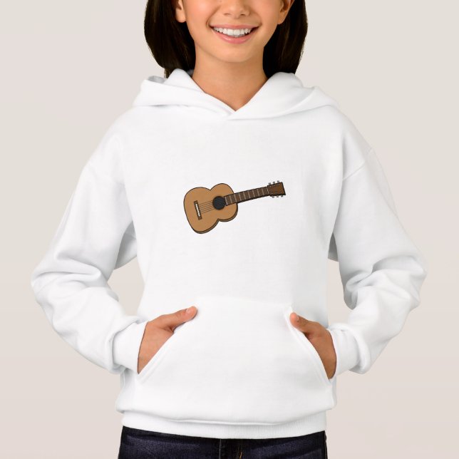 Guitar Tecknad T Shirt (Framsida)