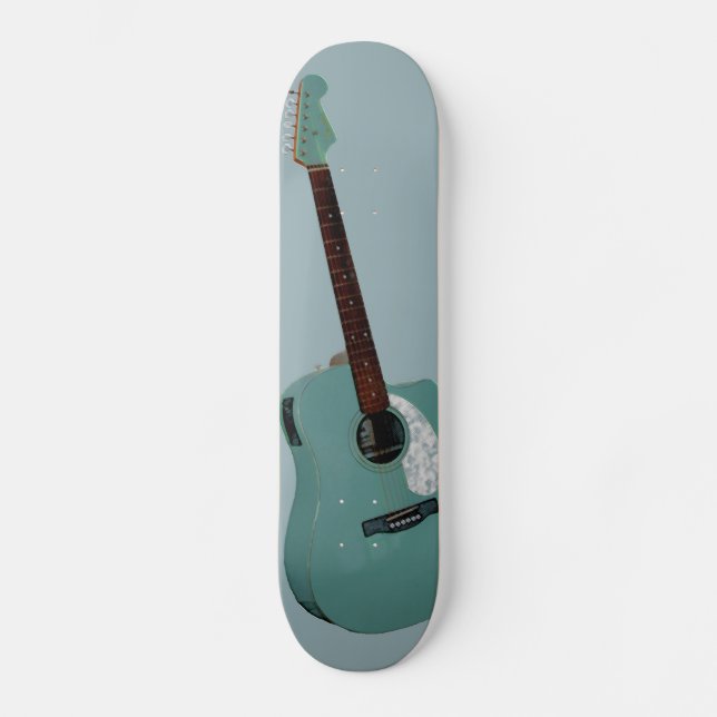 Guitar-teckning Mini Skateboard Bräda 18,7 Cm (Framsida)