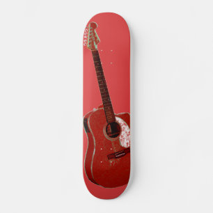 Guitar-teckning Skateboard Bräda 19,5 Cm