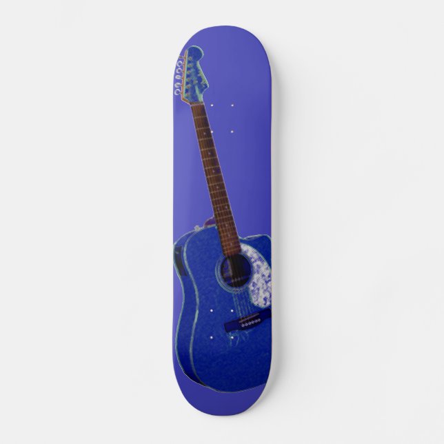 Guitar-teckning Skateboard Bräda 19,5 Cm (Framsida)