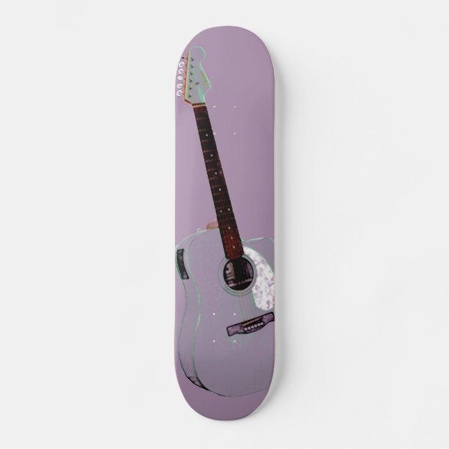 Guitar-teckning Skateboard Bräda 21,5 Cm (Framsida)