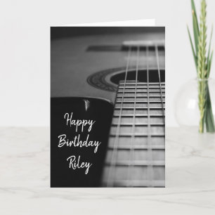 Guitar Thmet Birthday Kort