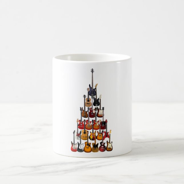 Guitar Träd Julljus Rock musik Kaffemugg (Center)