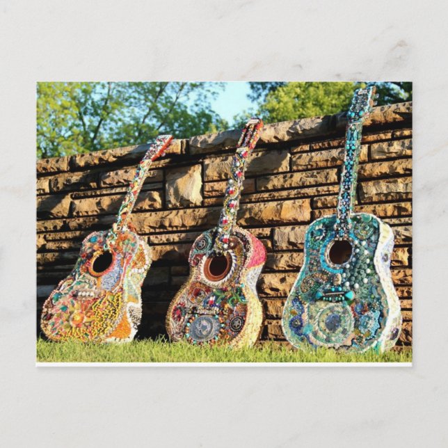 Guitar Tri-Fecta Vykort (Framsida)