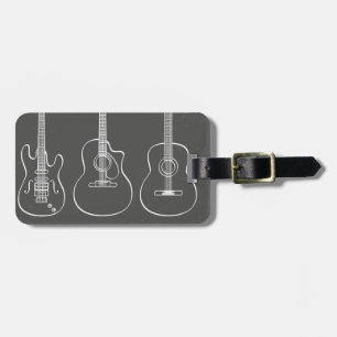 Guitar trio retro grunge-musik bagagebricka