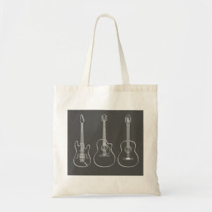 Guitar trio retro grunge-musik tygkasse