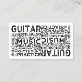 Guitar Typography Visitkort