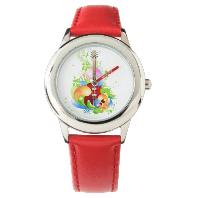 Guitar ungar tittar. armbandsur (Framsida)