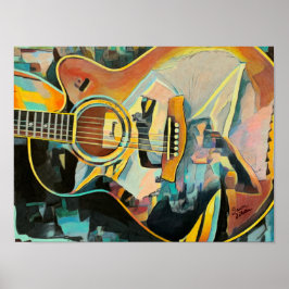 Guitar-utskrift Poster