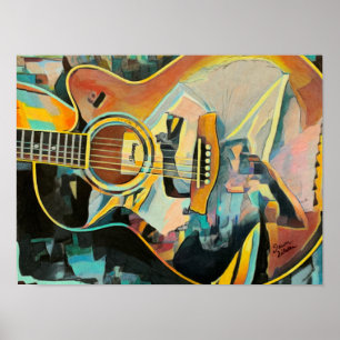 Guitar-utskrift Poster