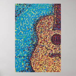 Guitar-utskrift/Poster av författare Poster