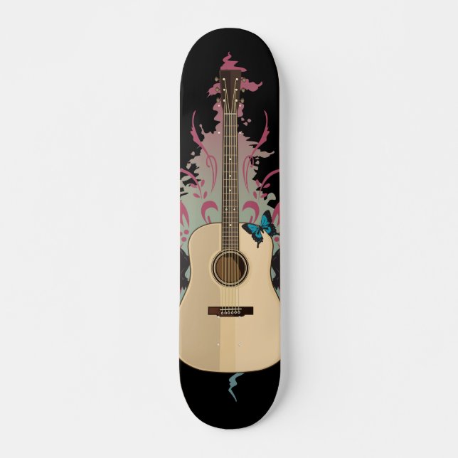 Guitar Vibes Mini Skateboard Bräda 18,5 Cm (Framsida)
