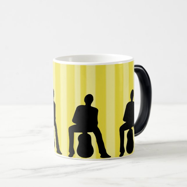 Guitar Vibes: Musician Man Silhouette Magisk Mugg (Framsida höger)