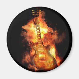 Guitar vid brand magnet