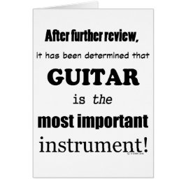 Guitar viktigaste instrument hälsningskort