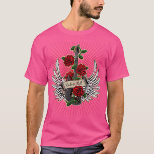 Guitar Vingar Ro Distress Rock and roll Music T Shirt