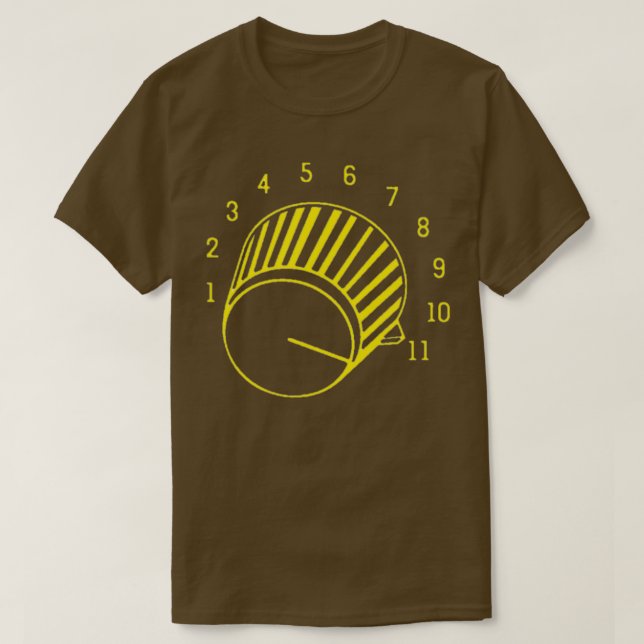 Guitar-volym upp till 11 t shirt (Design framsida)