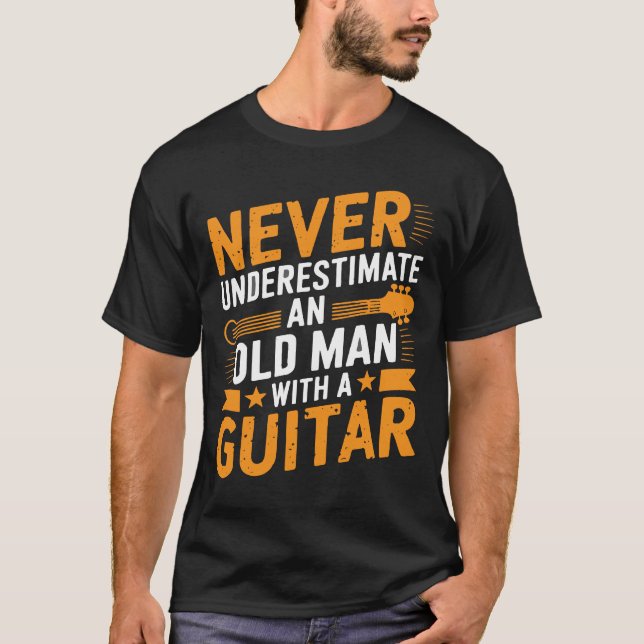 Guitar Wisdom - Respektera strängen T Shirt (Framsida)