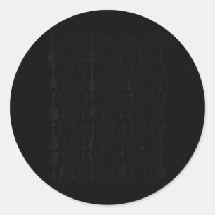 Guitarahollänge Guitar-design för Guitar Player Runt Klistermärke